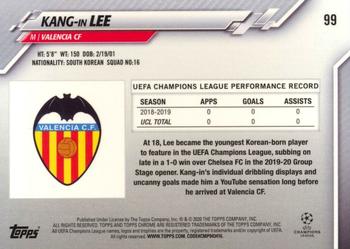 2019-20 Topps Chrome Sapphire Edition UEFA Champions League #99 Kang-in Lee Back