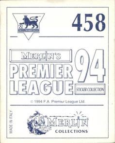 1993-94 Merlin's Premier League 94 Sticker Collection #458 Alan Kimble Back