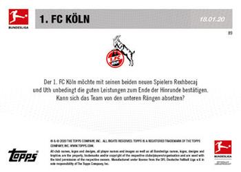 2019-20 Topps Now Bundesliga German #89 1. FC Koln Back