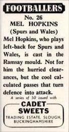 1958 Cadet Sweets Footballers #26 Mel Hopkins Back
