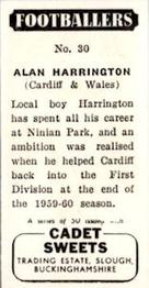 1960 Cadet Sweets Footballers #30 Alan Harrington Back