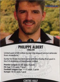 2002-03 Newcastle Evening Chronicle - Toon Heroes #2 Philippe Albert Front