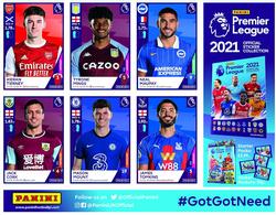 2020-21 Panini Premier League 2021 #NNO McColl's / Eason Sticker Sheet Front