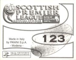 2000 Panini Scottish Premier League Stickers #123 Start of a Dream Back