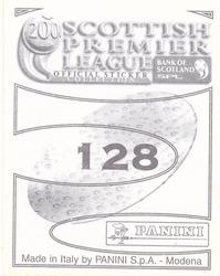 2000 Panini Scottish Premier League Stickers #128 Alan Combe Back
