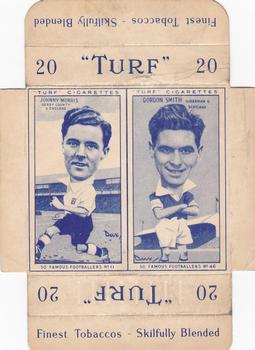 1951 Turf Cigarettes Famous Footballers - Dual Card Panels #11 / 46 Johnny Morris / Gordon Smith Front
