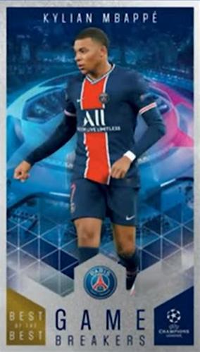 2020-21 Topps UEFA Champions League Best of the Best - Game Breakers #GB-5 Kylian Mbappé Front