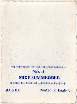 1969-70 A&BC Crinkle Cut Photographs #3 Mike Summerbee Back