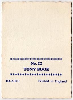 1969-70 A&BC Crinkle Cut Photographs #22 Tony Book Back