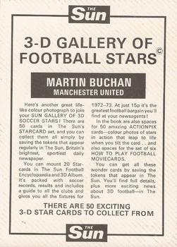 1972 The Sun 3D Gallery of Football Stars #NNO Martin Buchan Back