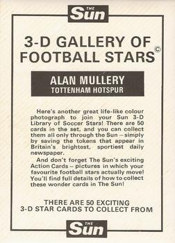 1972 The Sun 3D Gallery of Football Stars #NNO Alan Mullery Back