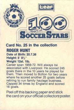 1988 Leaf - 100 Years of Soccer Stars #25 Roger Hunt Back