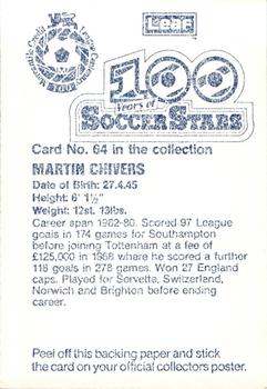 1988 Leaf - 100 Years of Soccer Stars #64 Martin Chivers Back