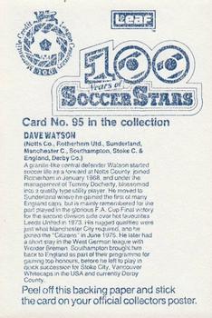 1988 Leaf - 100 Years of Soccer Stars #95 Dave Watson Back