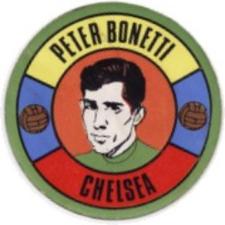 1970 BAB Footballers (Round Stickers) #NNO Peter Bonetti Front