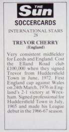 1978-79 The Sun Soccercards #28 Trevor Cherry Back