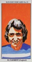 1978-79 The Sun Soccercards #33 Dave Clement Front