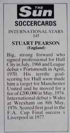 1978-79 The Sun Soccercards #145 Stuart Pearson Back