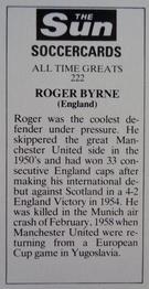 1978-79 The Sun Soccercards #222 Roger Byrne Back