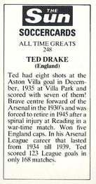 1978-79 The Sun Soccercards #248 Ted Drake Back