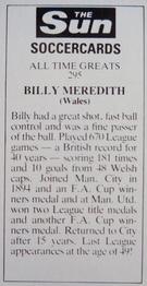 1978-79 The Sun Soccercards #295 Billy Meredith Back