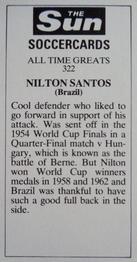 1978-79 The Sun Soccercards #322 Nilton Santos Back