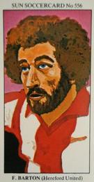 1978-79 The Sun Soccercards #556 Frank Barton Front