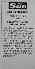 1978-79 The Sun Soccercards #686 Graeme Payne Back