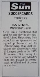 1978-79 The Sun Soccercards #746 Ian Atkins Back