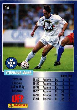 1994-95 Panini UNFP #16 Stephane Mahe Back