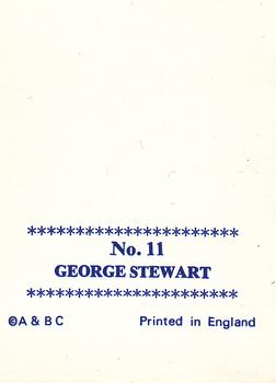 1969-70 A&BC Crinkle Cut Photographs (Scottish) #11 George Stewart Back