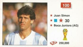 1990 Merlin The World Cup Sticker Collection Italia 1990 #100 Juan Simon Front