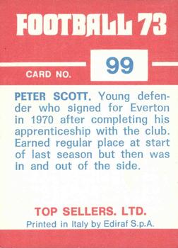 1972-73 Panini Top Sellers #99 Peter Scott Back