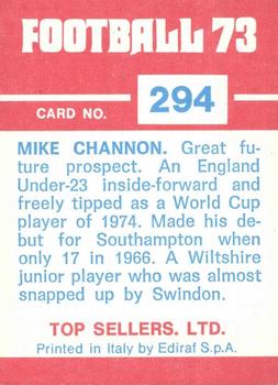 1972-73 Panini Top Sellers #294 Mick Channon Back