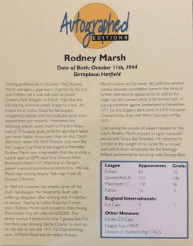 1998-99 Westminster Collection - British Football Greats Autographed Edition #NNO Rodney Marsh Back