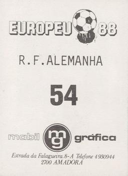 1988 Mabilgráfica - Europeu EM 1988 #33 Lothar Matthaus Back
