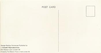 1973 George Keeling Caricature Postcards #NNO John Pratt Back