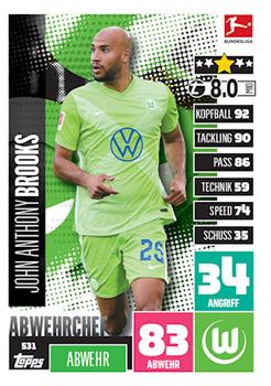 2020-21 Topps Match Attax Bundesliga Extra #531 John Brooks Front