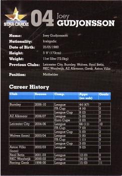 2010-11 Star Cardz Huddersfield Town #04 Joey Gudjonsson Back