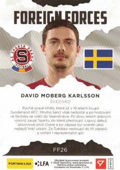 2020-21 SportZoo Fortuna:Liga - Foreign Forces #FF26 David Moberg Karlsson Back