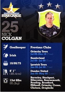 2012-13 Huddersfield Town Star Cardz #25 Nick Colgan Back