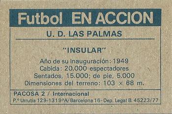 1977-78 Pacosa Futbol en Accion #NNO Estadio Insular Back