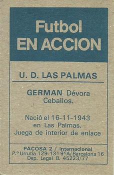 1977-78 Pacosa Futbol en Accion #NNO German Back