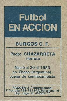 1977-78 Pacosa Futbol en Accion #NNO Chazarreta Back
