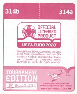 2021 Panini UEFA Euro 2020 Tournament Edition #314 Boban Nikolov / Stefan Spirovski Back