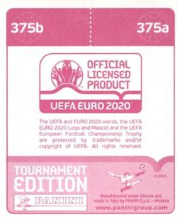 2021 Panini UEFA Euro 2020 Tournament Edition #375 Ondřej Čelůstka / Vladimír Coufal Back