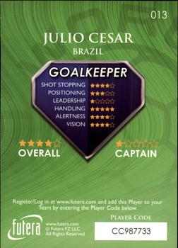 2009-10 Futera World Football Online Series 1 #13 Julio Cesar Back