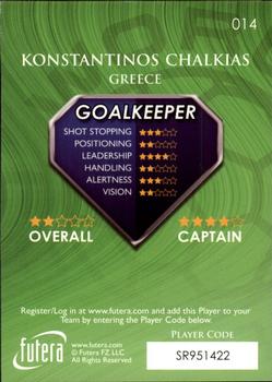 2009-10 Futera World Football Online Series 1 #14 Konstantinos Chalkias Back