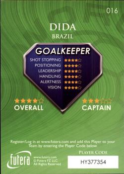 2009-10 Futera World Football Online Series 1 #16 Dida Back