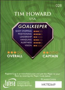 2009-10 Futera World Football Online Series 1 #28 Tim Howard Back